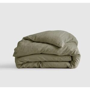 Quince European Linen Duvet Cover King/Cal King Willowleaf (DUVET COVER ONLY)